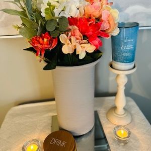 Large acrylic painted vase